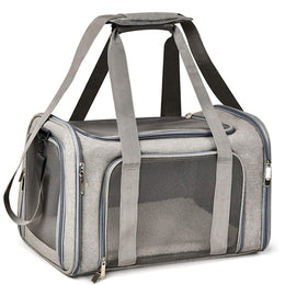 TUXTOOX Breathable Foldable Pet Carrier Water-Resistant Oxford Portable Pet Tote with Dual Carry Design Safe Travel Bag for Cats & Small Dogs