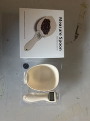 TUXTOOX Digital Measuring Spoon Scale, High Precision Electronic Food Scoop with LCD Display, Portable Multi-Function Weighing Spoon for Pet Food, Coffee, Baking, Spice & Kitchen Portion Control