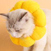 TUXTOOX ellow Soft Cat Recovery Collar, Adjustable Lightweight Elizabethan Cone, Breathable Anti-Licking Protective Collar, Comfortable Wound Healing Neck Cone for Post-Surgery Recovery for Cats & Small Pets S/M/L