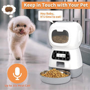 3.5L Automatic Pet Feeder Smart Food Dispenser for Cats Dogs Timer Stainless Steel Bowl Auto Pet Feeding