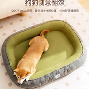 TUXTOOX Orthopedic Dog & Cat Bed with 4D Memory Foam, Thick 14cm Bolster Support Pet Bed, Breathable Cooling Skin-Friendly Plush Bed, Anti-Sagging & Machine Washable Deep Sleep Mattress for Small Medium Large Pets