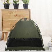 Cat Dog Bed Indoor/Outdoor Pet Tent Bed â€?Waterproof Portable Cat & Dog Tent for Cats & Small Dogs Breathable Waterproof Tent with Removable Cushion