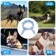 TUXTOOX Reusable Pet Cooling Gel Collar, Adjustable Summer Cooling Bandana Neck Wrap for Dogs & Cats, Long Lasting Ice Gel Cooling Scarf Heat Relief for Outdoor Walking Travel