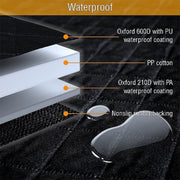 TUXTOOX Waterproof Dog Car Seat Cover for Back Seat, Anti-Scratch Pet Hammock with Side Flaps, Non-Slip Leakproof Protector with Safety Belt Opening, Universal Washable Car Interior Cover for Cars SUVs Trucks