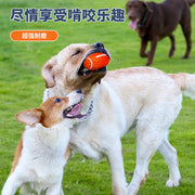 TUXTOOX Squeaky Dog Rugby Ball Chew Toy, Thickened Double-Layer Durable Rubber Football Toy, Interactive Dental Cleaning Teething Fetch Toy, Bite Resistant Anxiety Relief Play Toy for Small Medium Large Dogs