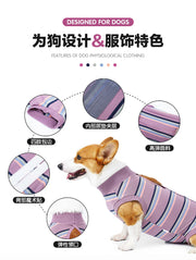 TUXTOOX Dog Recovery Suit, Breathable Anti-Licking Post-Surgery Onesie, Soft Stretch Wound Protective Clothing, Comfortable Cone Alternative with Open Back Design, Washable Recovery Wear for Small Medium Large Dogs