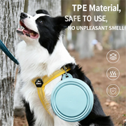 TUXTOOX Collapsible Dog & Cat Bowl - Portable Silicone Outdoor Pet Feeding Bowl | BPA-Free Travel Bowl for Hiking Camping