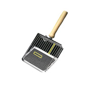 TUXTOOX Stainless Steel Cat Litter Scoop, Heavy Duty Rust-Proof Metal Litter Scooper, Ergonomic Long Handle Deep Shovel, Efficient Sifting Cleaning Tool for Clumping Cat Litter, Daily Pet Litter Box Maintenance Accessory