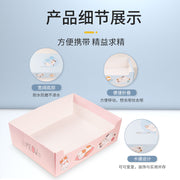 TUXTOOX Disposable Foldable Cat Litter Box, Thickened Waterproof Cardboard Cat Litter Tray, Large Capacity Portable Leak-Proof Cat Toilet, Odor Reduction Travel & Daily Temporary Litter Box for Indoor Cats（Random Pink or Blue）