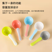 TUXTOOX 1 Cup Pet Food Scoop with Bag Sealing Clip, Food-Grade Reusable Measuring Spoon, Multi-Purpose Accurate Feeding Cup for Dog Cat Dry Food, Wet Food & Liquid Feeding