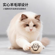 TUXTOOX Wool Felt Cat Ball Toys, Interactive Catnip Bell Ball, Soft Lightweight Indoor Chase Play Toy, Stress Relief Hunting Exercise Boredom Prevention Toy for Kittens & All Indoor Cats