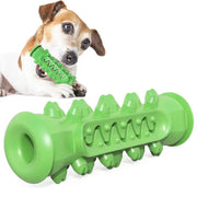 TUXTOOX Durable Dog Toothbrush Chew Toy, Treat Dispensing Interactive Dental Cleaning Stick, Bite Resistant Anxiety Relief Dog Toy for Aggressive Chewers, Blue Yellow Green Multi Colors