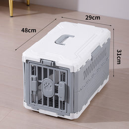 Foldable Portable Large Size Dog Cat Cage Pet Box Checked In Box Traveling Outbound Car Box Portable Case Pet Supplies