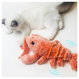 Flopping Lobster Toy for Indoor Cats Small Dogs Motion Sensor Cat Toy with 2 Catnip Packets Interactive Pet Gifts