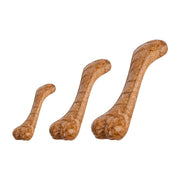 TUXTOOX Beef Flavor Dog Bone Chew Toy, Realistic Pork Bone Durable Rubber Dental Toy, Bite Resistant Teething Teeth Cleaning Interactive Toy for Small Medium Large Aggressive Chewers