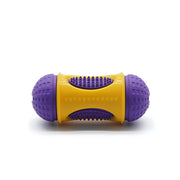 TUXTOOX Drum-Shaped Dog Treat Dispensing Chew Toy, Durable Rubber Interactive Dental Cleaning Toy, Slow Feeder Mental Stimulation Teething Toy, Bite Resistant Anti-Anxiety Play Toy