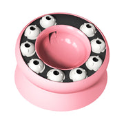 TUXTOOX Interactive Slow Feeder Cat Bowl, Raised Rotating Puzzle Food Dispenser Toy, Anti-Choking Non-Slip Cat Feeding Bowl for Healthy Eating, Mental Stimulation and Boredom Relief – Pink
