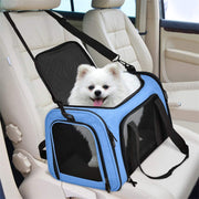 TUXTOOX Breathable Foldable Pet Carrier Water-Resistant Oxford Portable Pet Tote with Dual Carry Design Safe Travel Bag for Cats & Small Dogs