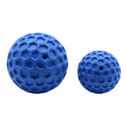 TUXTOOX Honeycomb Texture Dog Chew Ball Toy, Squeaky Interactive Bounce Rubber Ball, Durable Teeth Cleaning Teething Play Toy, Irregular Jumping Enrichment Toy for Small Medium Large Aggressive Chewers