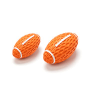 TUXTOOX Squeaky Dog Rugby Ball Chew Toy, Thickened Double-Layer Durable Rubber Football Toy, Interactive Dental Cleaning Teething Fetch Toy, Bite Resistant Anxiety Relief Play Toy for Small Medium Large Dogs