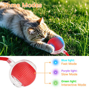 Automatic Interactive Rolling Cat Toys Ball for Indoor- Rechargeable Activate Dog Pet Toy for Indoor Self-Playing Automatic Moving Kitten Toys for Cats Durable and Safe Material