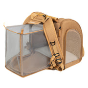 TUXTOOX Expandable Breathable Pet Backpack | Airline Friendly Travel Carrier for Cats & Small Dogs Within 8KG