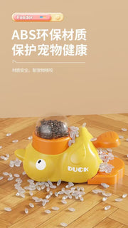 TUXTOOX Duck-Shaped Interactive Pet Treat Dispenser Puzzle Toy, Slow Feeder Anti-Bloat IQ Enrichment Toy, Durable Food-Grade Interactive Energy Burning Play Toy for Indoor Dogs and Cats