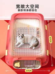 TUXTOOX Hard-Sided Pet Carrier for Cats & Small Dogs Portable Hard Shell Kennel for Car Travel, Vet Visits & Indoor Isolation