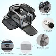 Pet Carriers Four Sides Expanded Dog Carriers Pet Car Travel Bag Expandable Pet Cat Puppy Dog Bag Slings Tote For Small Animals