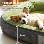 Dog Bed Washable Fleece & Anti Slip Bottom Pet Cat Bed with Removable Cover Comfort Pet Bed Sofa with Soft Plush Warm Nest Beds