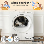 Luxurious Dog Couch Bed Washable Calming Dog Couch Cover Removable Couch Protector for Dogs Cats Waterproof Sofa Bed Pet Bed Mats for Couch Pet Couch Covers for Sofa