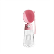 TUXTOOX Portable Dog Water Bottle 550ml | Leak-Proof Travel Pet Water Bottle with Built-in Bowl