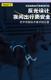TUXTOOX Dog Harness with Mini Backpack, Waterproof Reflective Adjustable Pet Vest for Small Medium Large Dogs Outdoor Walking Hiking Travel