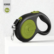 TUXTOOX Classic Two-Tone Retractable Dog Leash, 10FT Heavy Duty Durable Pet Walking Lead, Sporty Black & Neon Green High Visibility Leash, One-Touch Lock Portable Impact-Resistant Outdoor Dog Leash