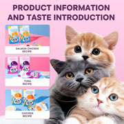 PINK Moments Lickable Cat Food Treat Tuna Chicken Salmon & Chicken 15g×4 | No Artificial Flavor No Gums High Digestibility Cat Snack