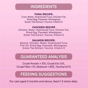 PINK Moments Lickable Cat Food Treat Tuna Chicken Salmon & Chicken 15g×4 | No Artificial Flavor No Gums High Digestibility Cat Snack