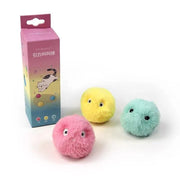 TUXTOOX USB Rechargeable Interactive Cat Toy Ball, Motion Activated Plush Sound Cat Ball, Durable Bite-Resistant Automatic Hunting Exercise Toy, Self-Play Boredom Relief Toy for Indoor Cats & Kittens