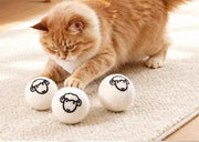 TUXTOOX Wool Felt Cat Ball Toys, Interactive Catnip Bell Ball, Soft Lightweight Indoor Chase Play Toy, Stress Relief Hunting Exercise Boredom Prevention Toy for Kittens & All Indoor Cats