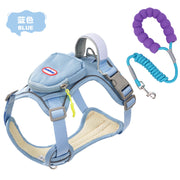 TUXTOOX Dog Harness with Mini Backpack, Waterproof Reflective Adjustable Pet Vest for Small Medium Large Dogs Outdoor Walking Hiking Travel