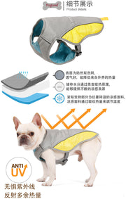 TUXTOOX Summer Dog Cooling Vest, UV Protection Reflective Evaporative Cooling Jacket, Lightweight Adjustable Breathable Pet Cooling Shirt for Small Medium Large Dogs Outdoor Walking Hiking