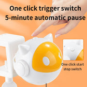 Automatic Lifting Cat Toy Ball Interactive Electronic Feather Ball with Auto-Moving & Lifting Features for Indoor Cats Self-Play Space Ball Design Hanging Toy