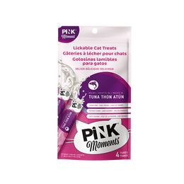 PINK Moments Lickable Cat Food Treat Tuna Chicken Salmon & Chicken 15g×4 | No Artificial Flavor No Gums High Digestibility Cat Snack