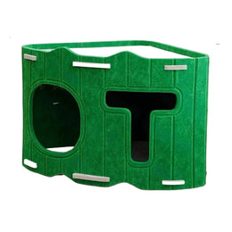 Felt Cat House - Stackable Cat Castle with Holes & Corner Design
