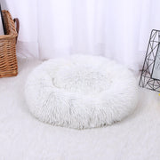 Dog Pet Bed Kennel Round Cat Winter Warm Dog House Sleeping Bag Long Plush Super Soft Pet Bed Puppy Cushion Mat