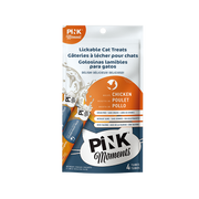 PINK Moments Lickable Cat Food Treat Tuna Chicken Salmon & Chicken 15g×4 | No Artificial Flavor No Gums High Digestibility Cat Snack