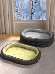 TUXTOOX Orthopedic Dog & Cat Bed with 4D Memory Foam, Thick 14cm Bolster Support Pet Bed, Breathable Cooling Skin-Friendly Plush Bed, Anti-Sagging & Machine Washable Deep Sleep Mattress for Small Medium Large Pets