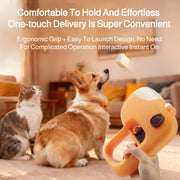 TUXTOOX Pet Freeze-Dried Food Launcher Interactive Treat Dispenser Boredom Relief Puzzle Toy for Dogs Cats No Battery Required
