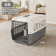 TUXTOOX Airline Approved Hard-Sided Pet Carrier, Breathable Ventilated Travel Crate with Metal Door & Secure Lock, Portable Anti-Impact Pet Kennel for Cats & Small Dogs