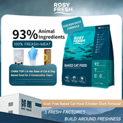 ROSY FRESH Baked All Life Stages Cat Food 2Kg, 93% Animal Ingredients, Chicken & Duck, No Grains No Legumes