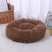 Dog Pet Bed Kennel Round Cat Winter Warm Dog House Sleeping Bag Long Plush Super Soft Pet Bed Puppy Cushion Mat